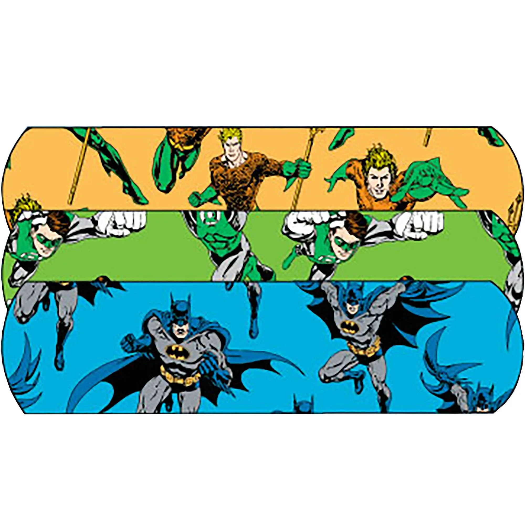 American® White Cross Stat Strip® Batman/Aquaman/Green Lantern Design Adhesive Strip, ¾ x 3 Inch