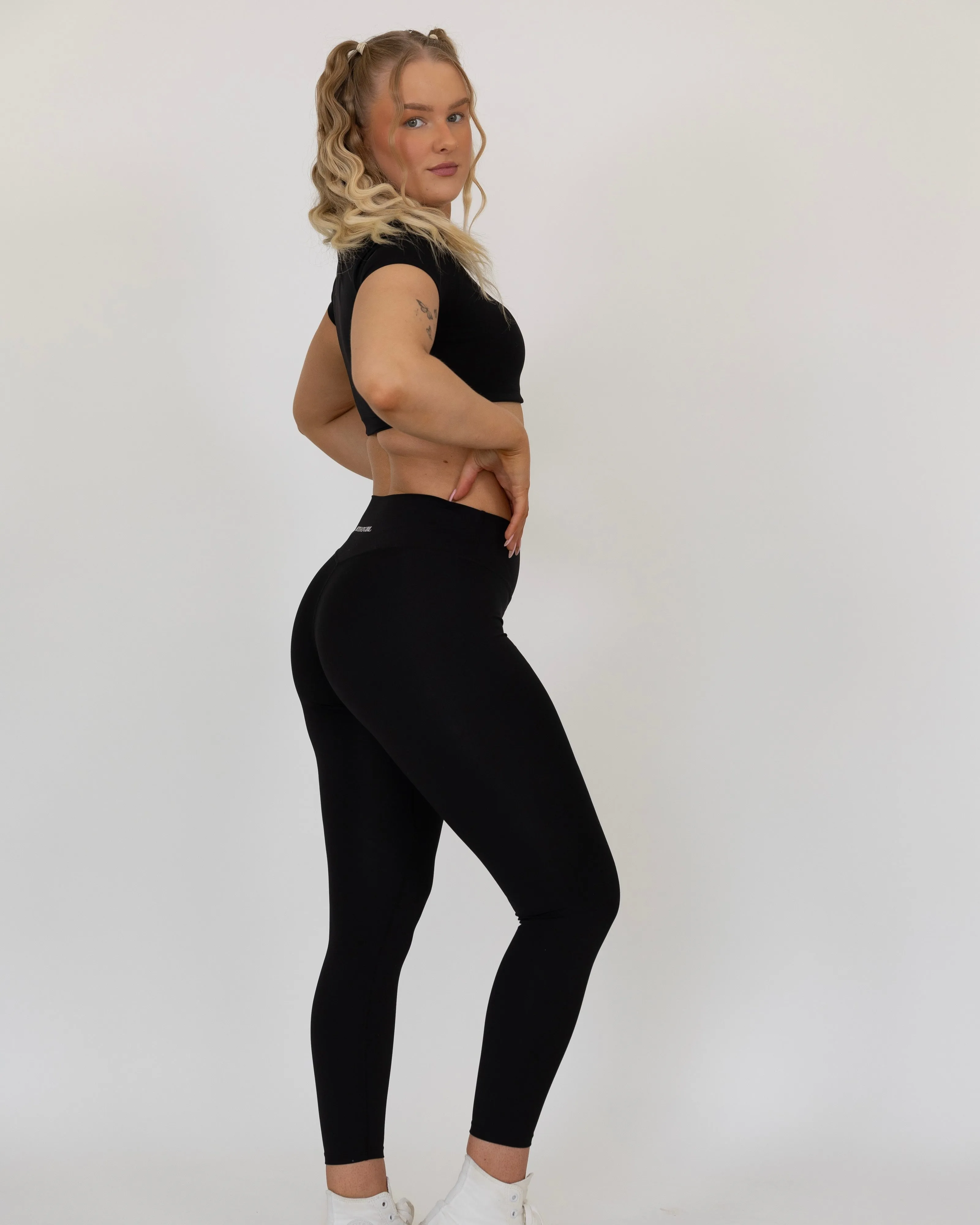 Black Everyday Core Black Leggings