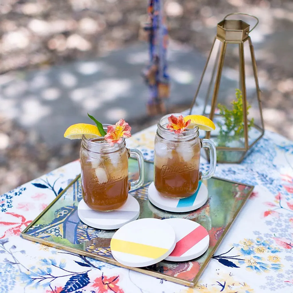 Bright Summer Hues Absorbent Ceramic Coasters