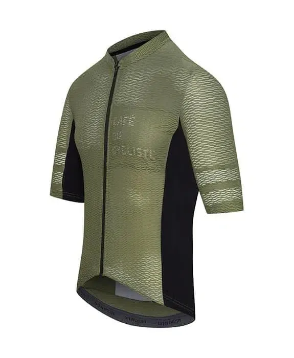 CAFE DU CYCLISTE  Christelle Ultralight Cycling Jersey - Olive