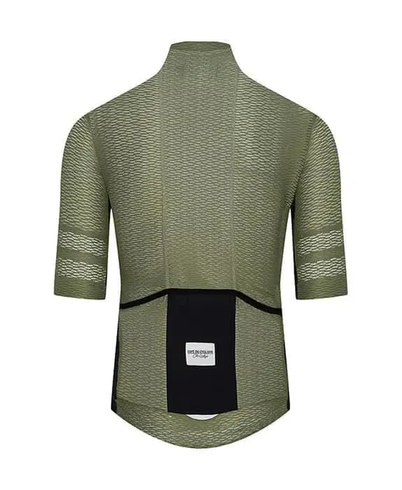 CAFE DU CYCLISTE  Christelle Ultralight Cycling Jersey - Olive