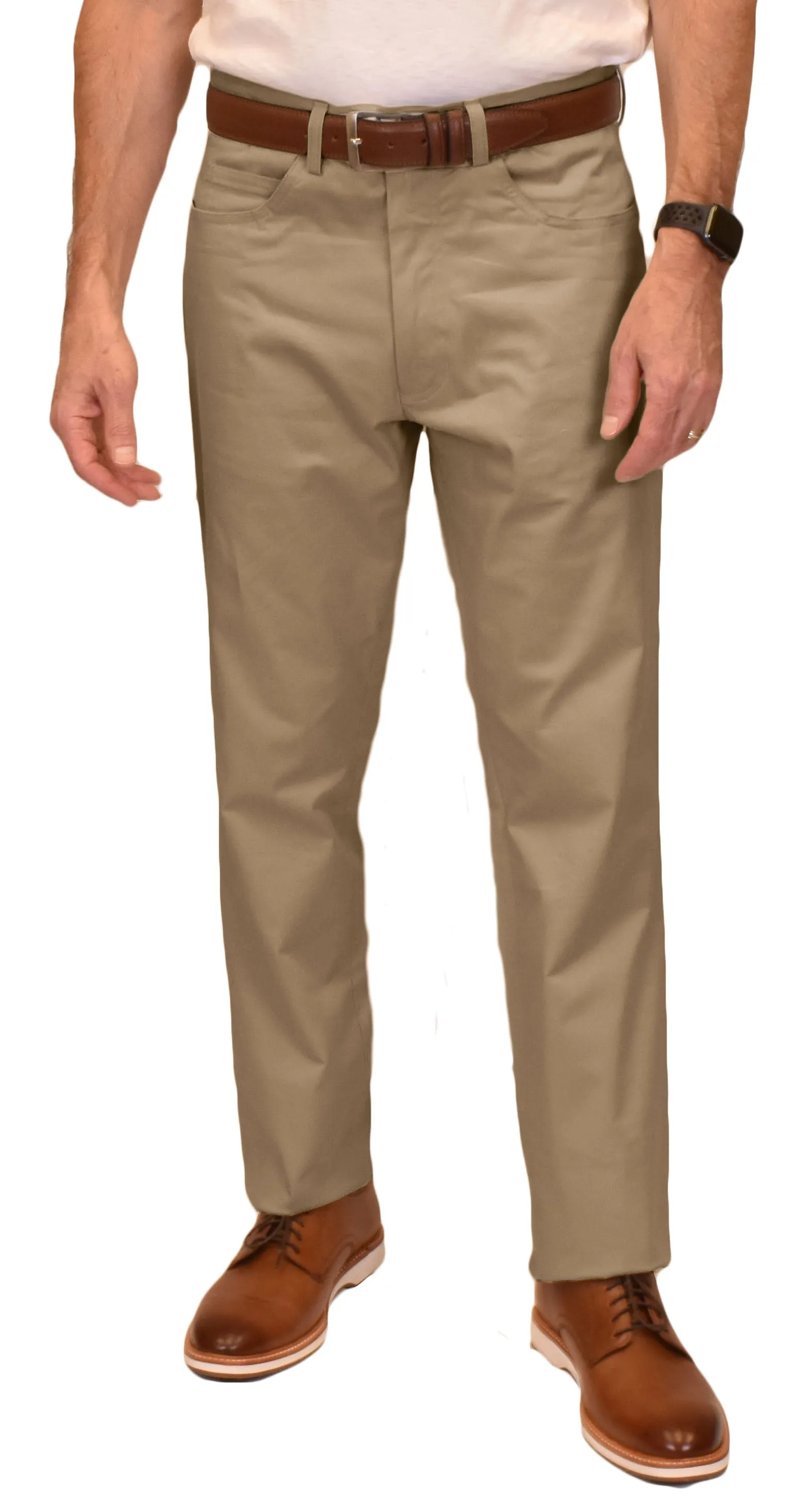 Charleston Khakis Fine Line Stretch Twill, 5 Pocket<br>Flat Front<br>Regular Rise