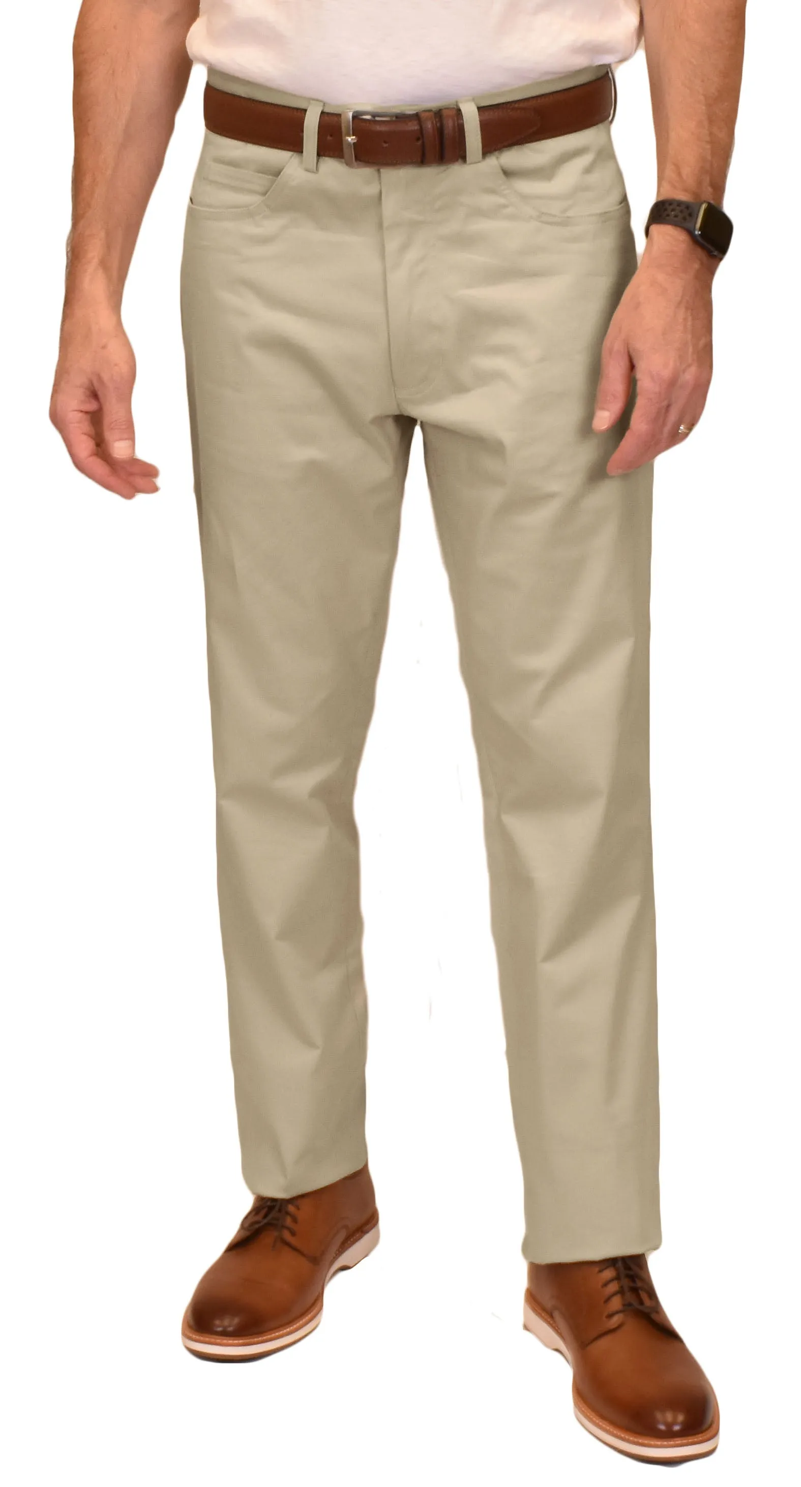 Charleston Khakis Fine Line Stretch Twill, 5 Pocket<br>Flat Front<br>Regular Rise