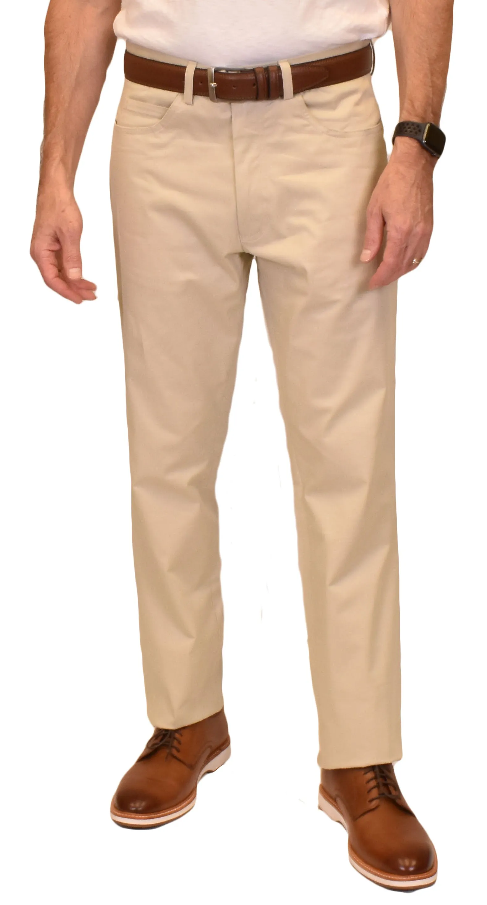 Charleston Khakis Fine Line Stretch Twill, 5 Pocket<br>Flat Front<br>Regular Rise