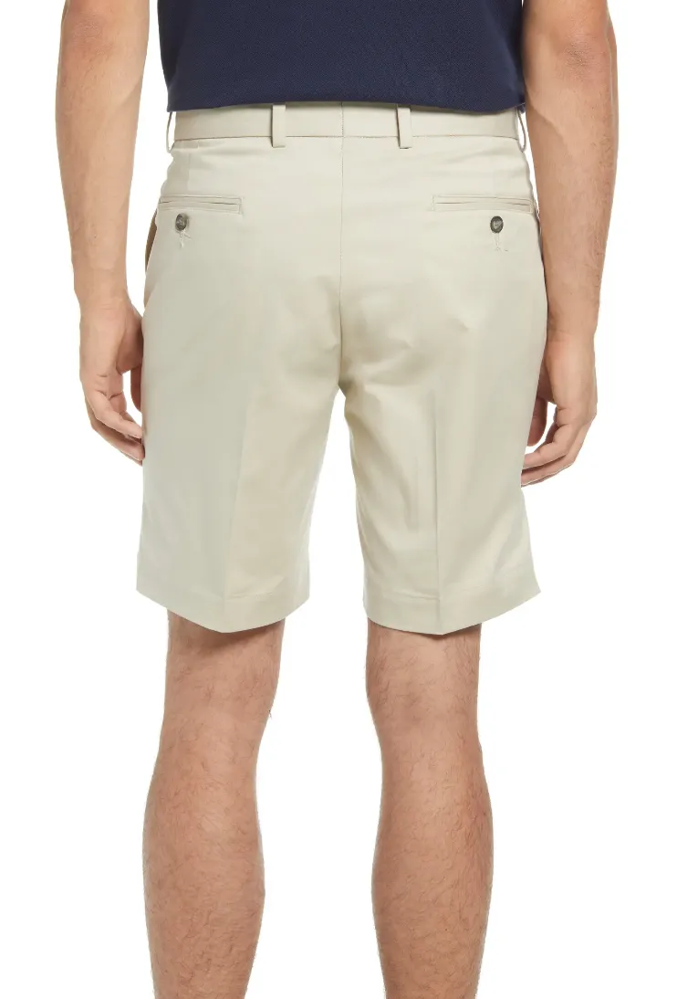 Charleston Khakis Fine Line Stretch Twill Short<br>Flat Front<br>Regular Rise