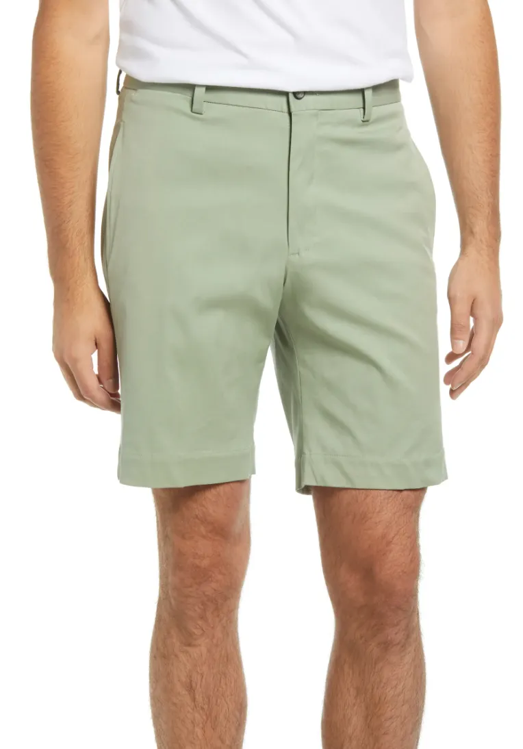 Charleston Khakis Fine Line Stretch Twill Short<br>Flat Front<br>Regular Rise