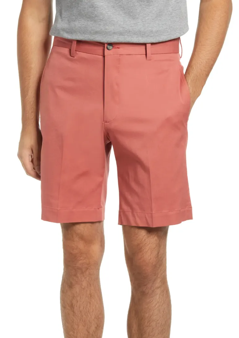 Charleston Khakis Fine Line Stretch Twill Short<br>Flat Front<br>Regular Rise