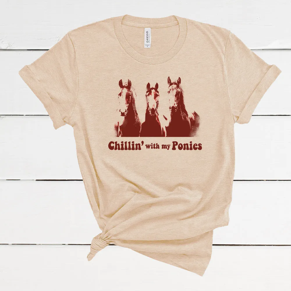 Chillin' With My Ponies Adult Unisex T-Shirt