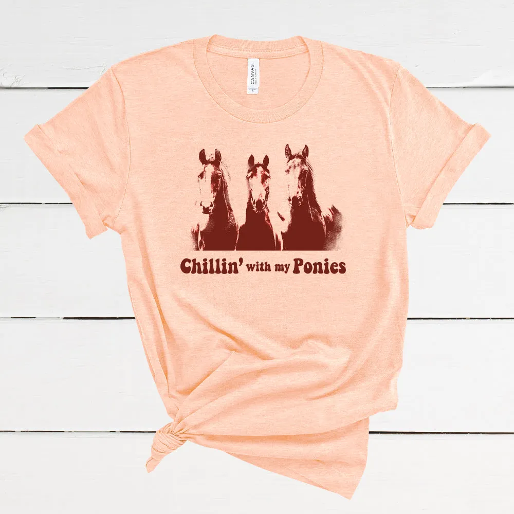 Chillin' With My Ponies Adult Unisex T-Shirt