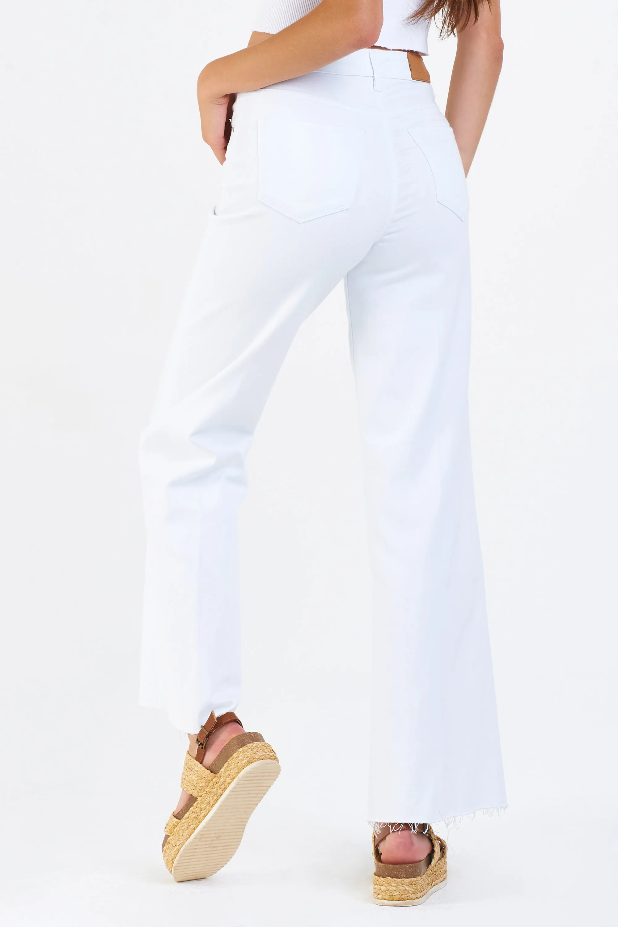 Dear John Fiona Optic White Wide High Rise Full