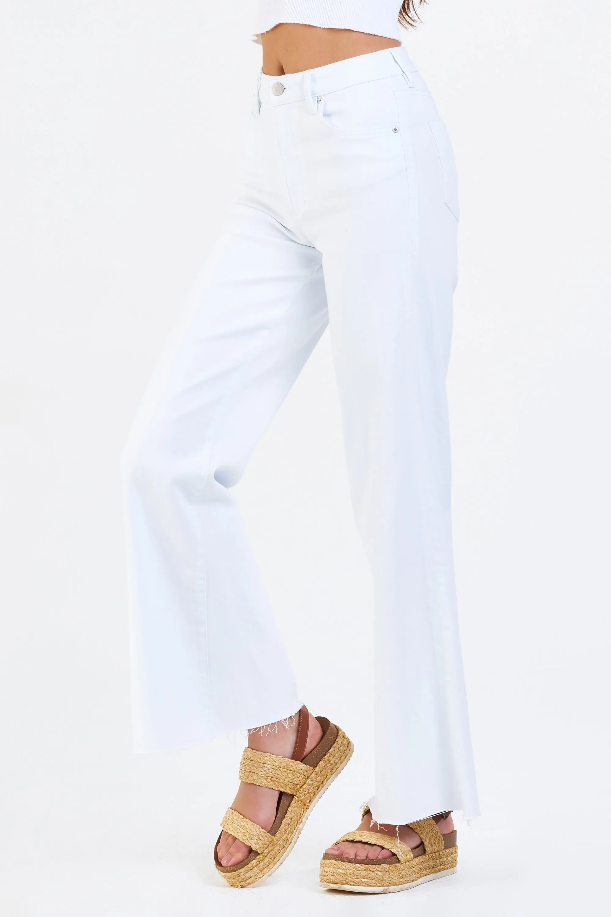 Dear John Fiona Optic White Wide High Rise Full