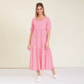 Delta Dress (Pink Floral)