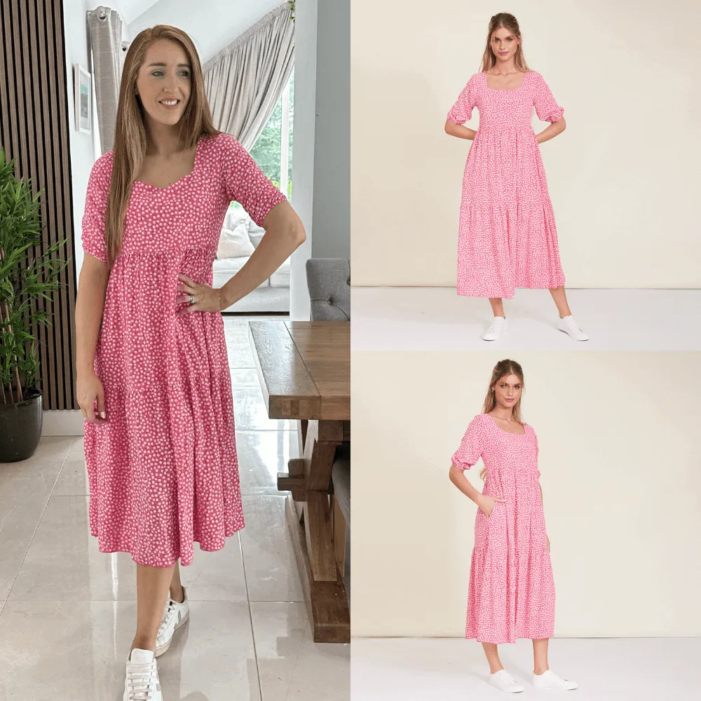 Delta Dress (Pink Floral)