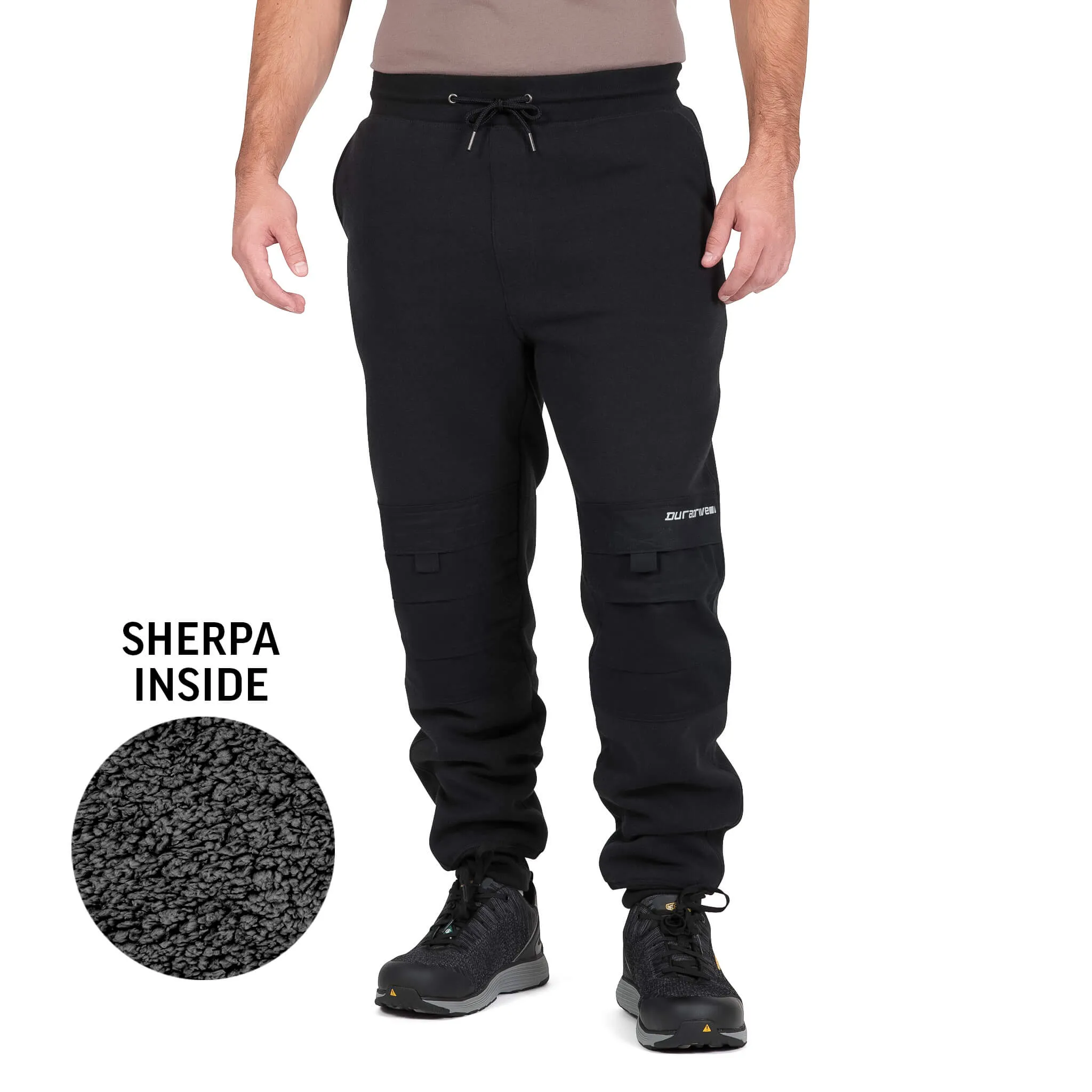 DuraDrive Sherpa Fleece Jogger Work Pants with Knee-Pad Pockets