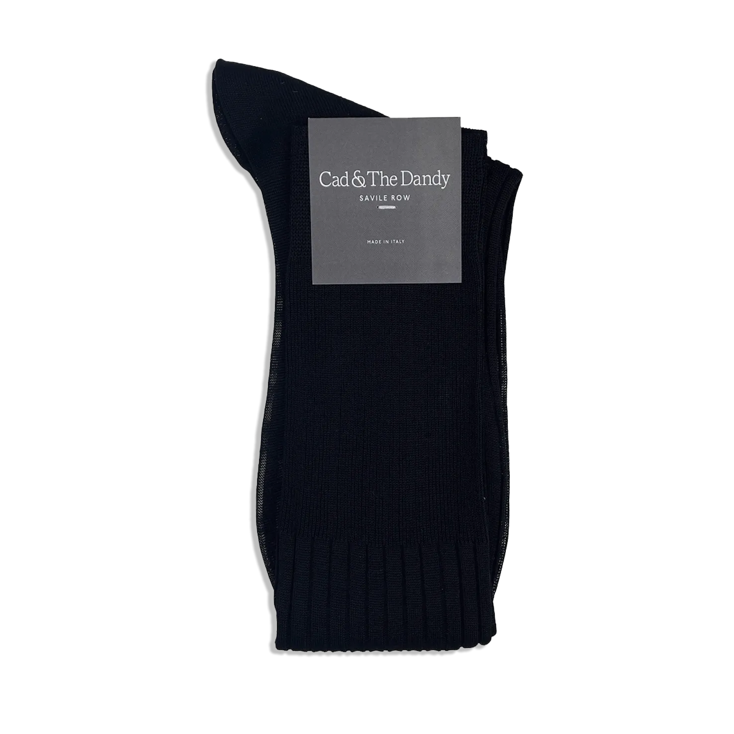 Formal Long Socks in Black Cotton