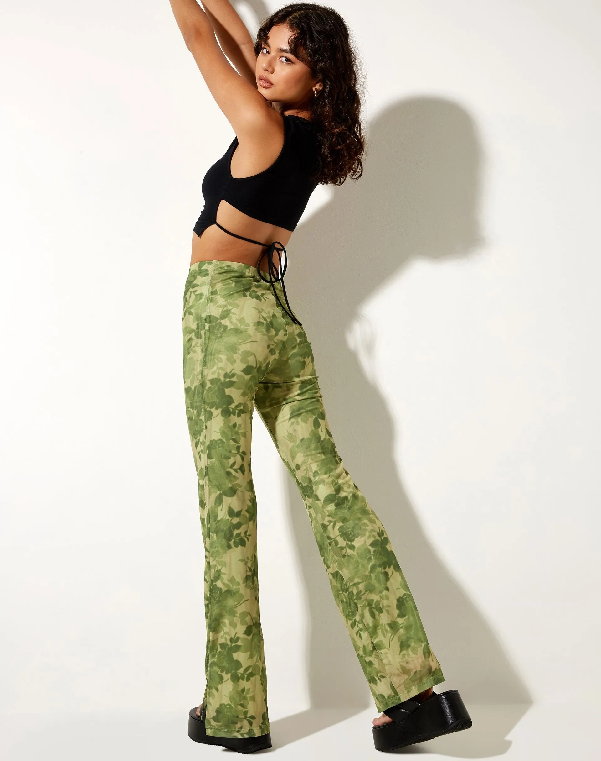 Heny Flare Trouser in Blurred Floral