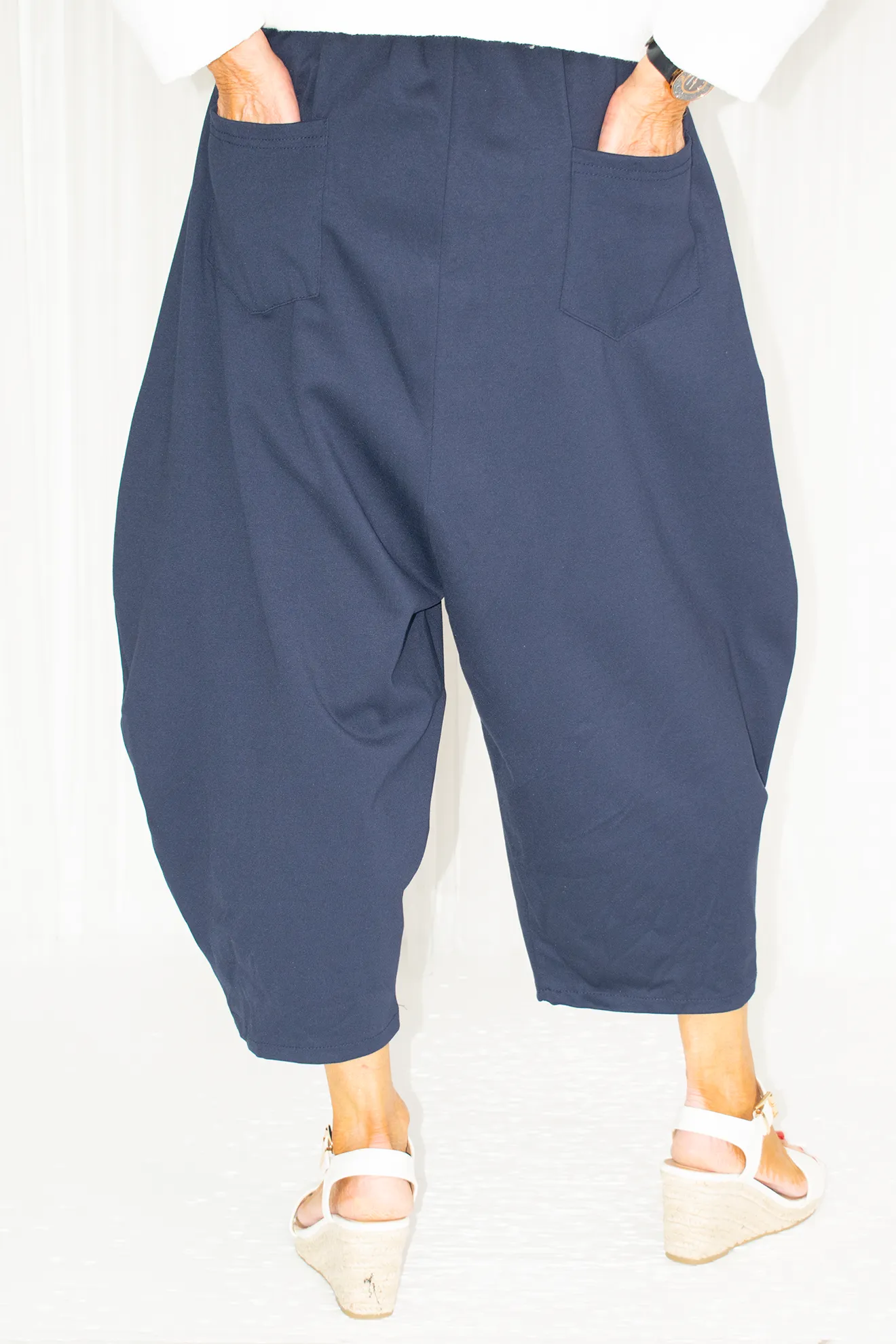 Horseshoe Trouser in Navy DENIM