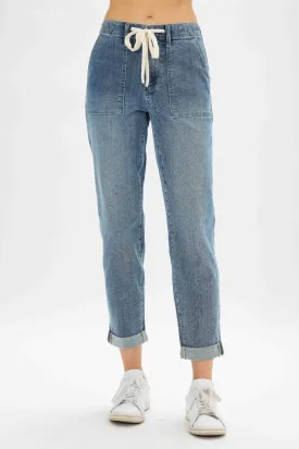 Judy Blue High Waist Pull On Jogger Denim 88496