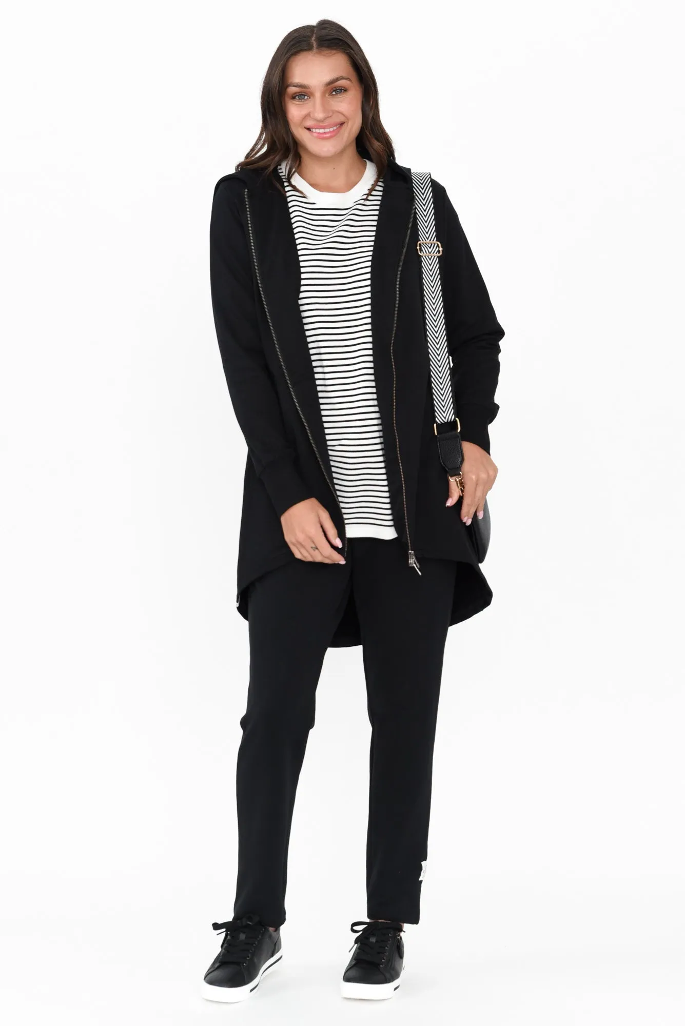 Lobby Black Cotton Relaxed Pants