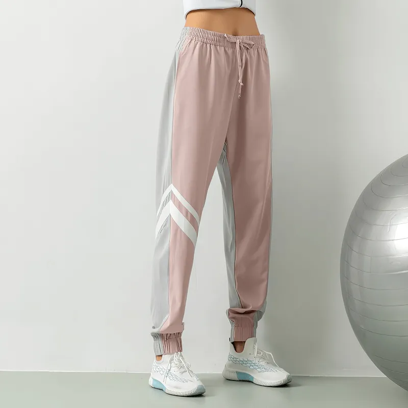 Loose Women's Jogger Pants with Thin Stripe for Running - SF1249