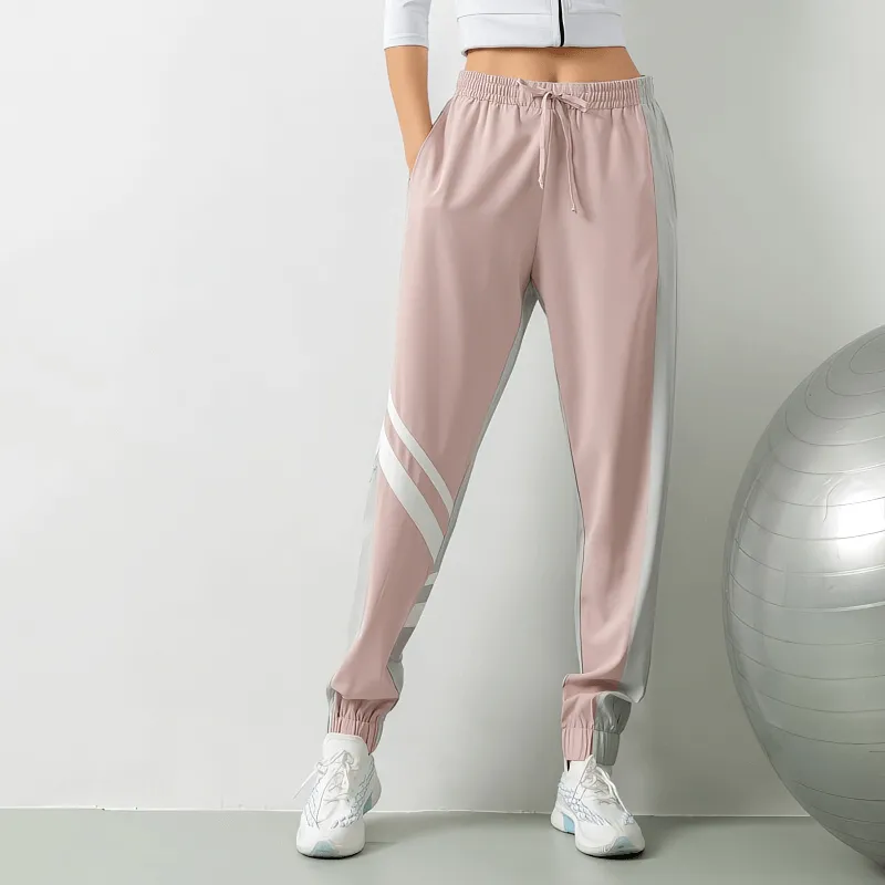 Loose Women's Jogger Pants with Thin Stripe for Running - SF1249