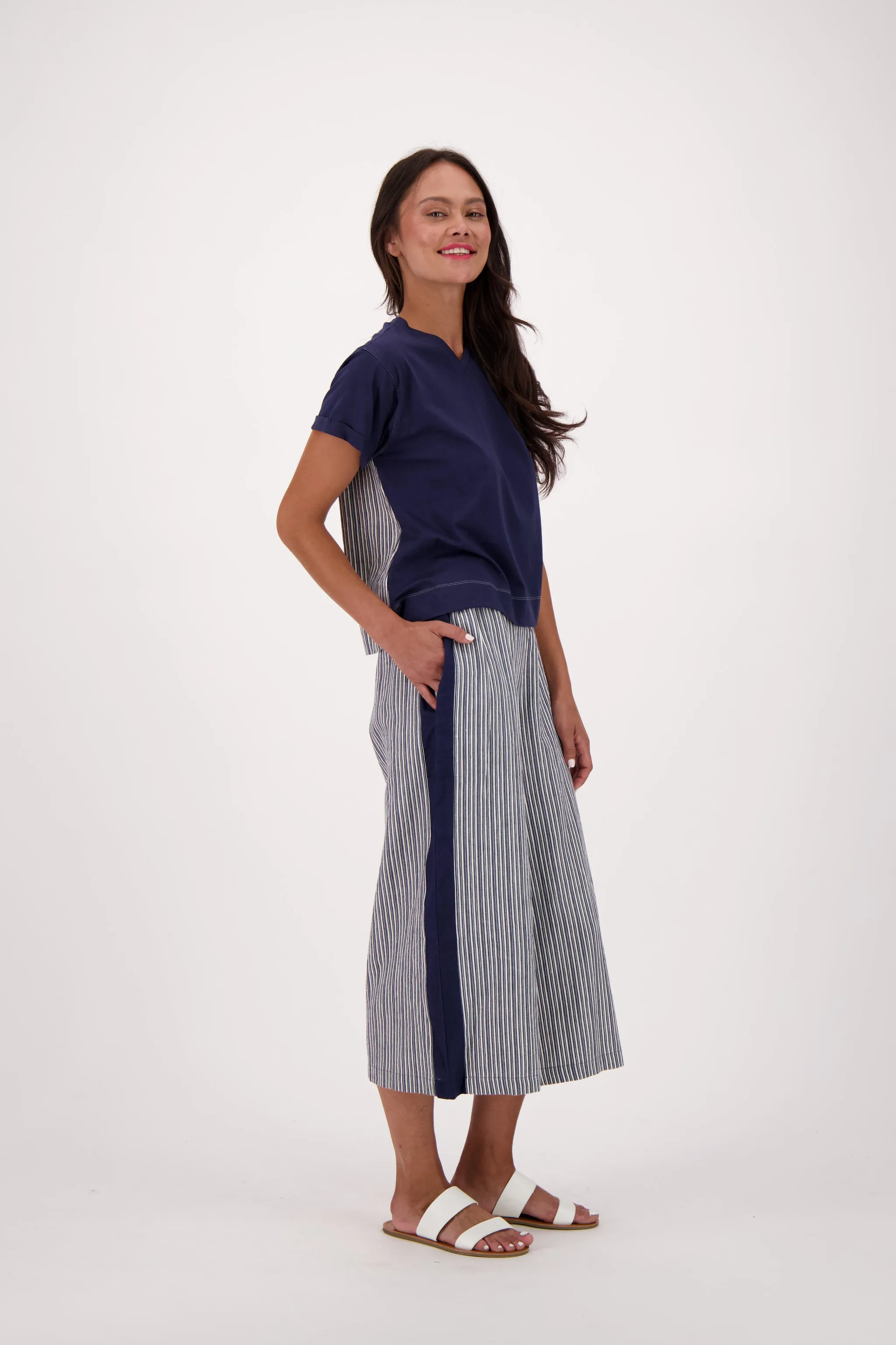 Madras Linen Blend Top