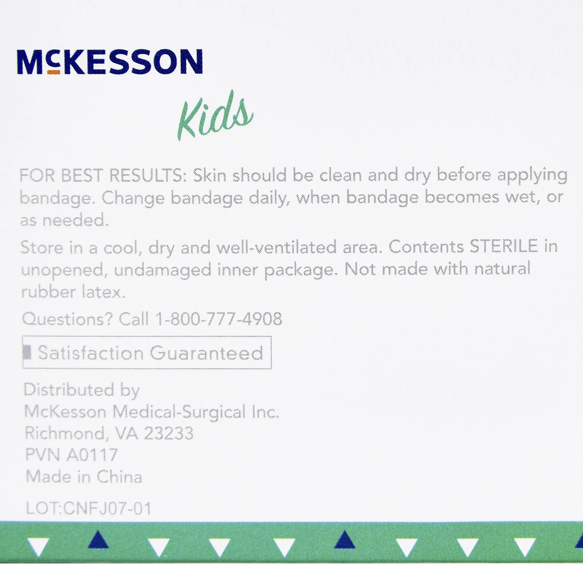 McKesson Kids™ Neon Adhesive Strip Bandages, 3/4 x 3 Inch