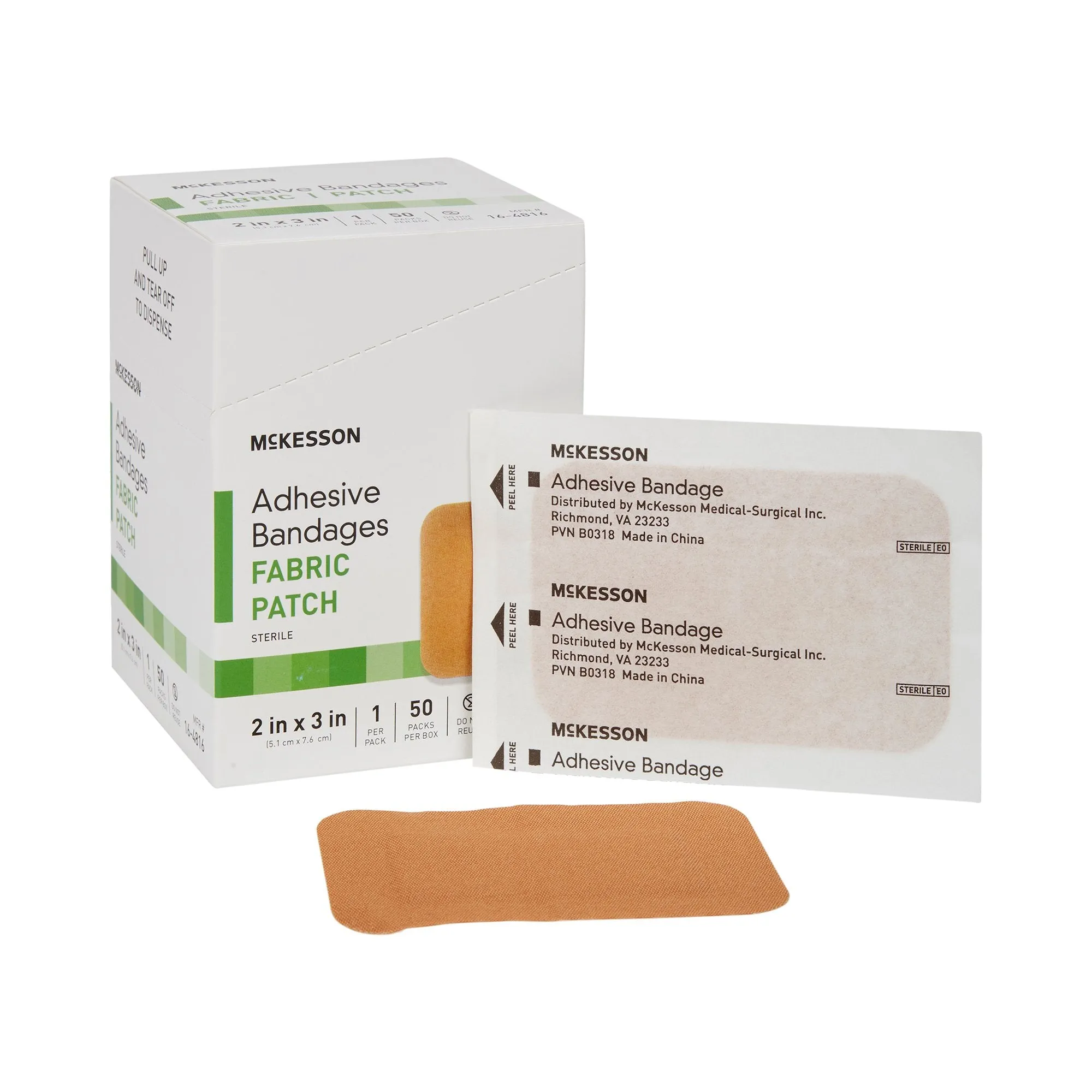 McKesson Tan Adhesive Strip, 2 x 3 Inch