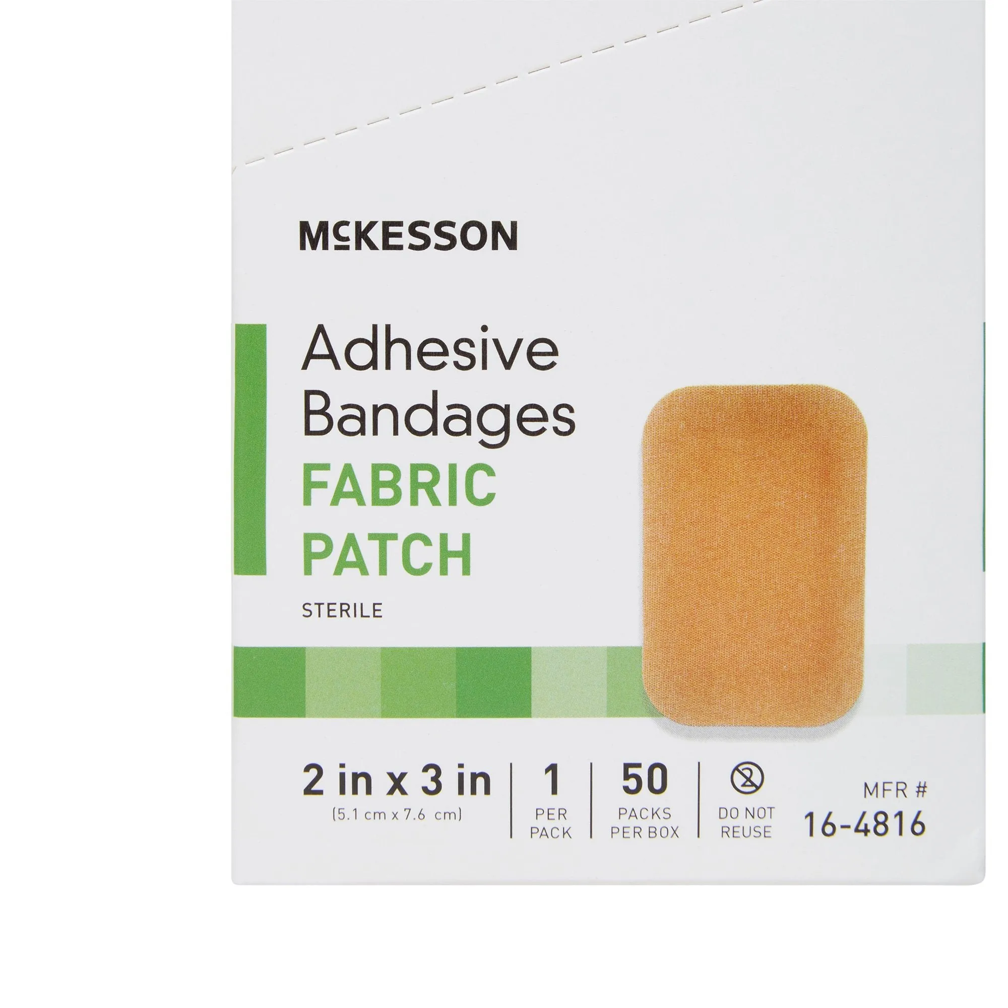 McKesson Tan Adhesive Strip, 2 x 3 Inch