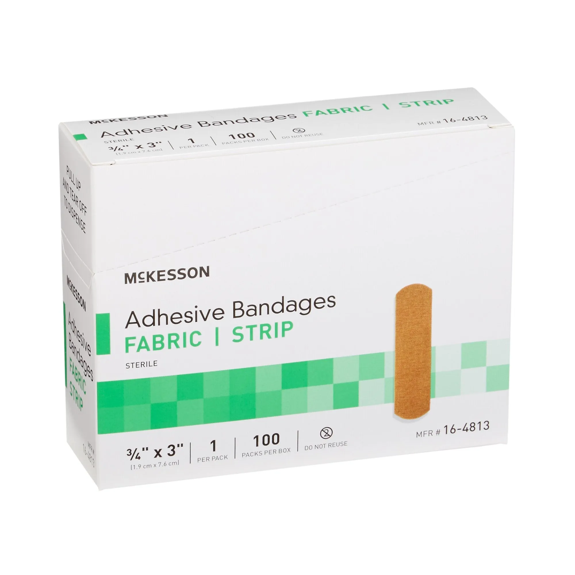 McKesson Tan Adhesive Strip, 3/4 x 3 Inch