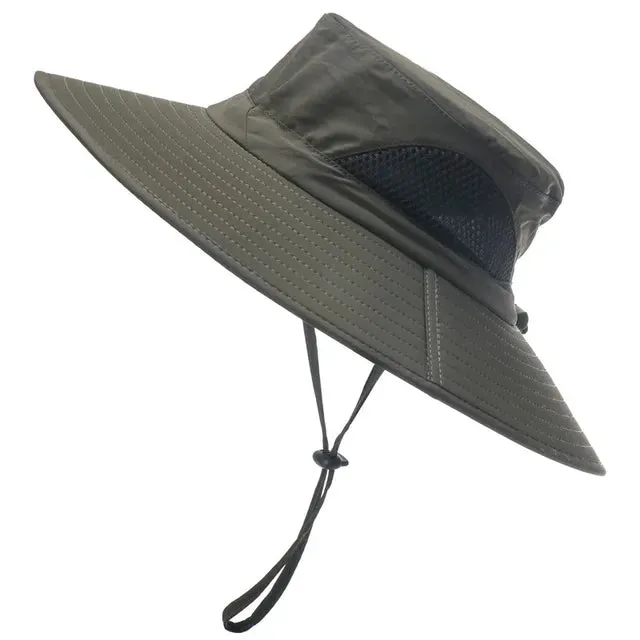 Men and Women Large Brim Waterproof Breathable Outdoor Quick Dry Boonie Hat