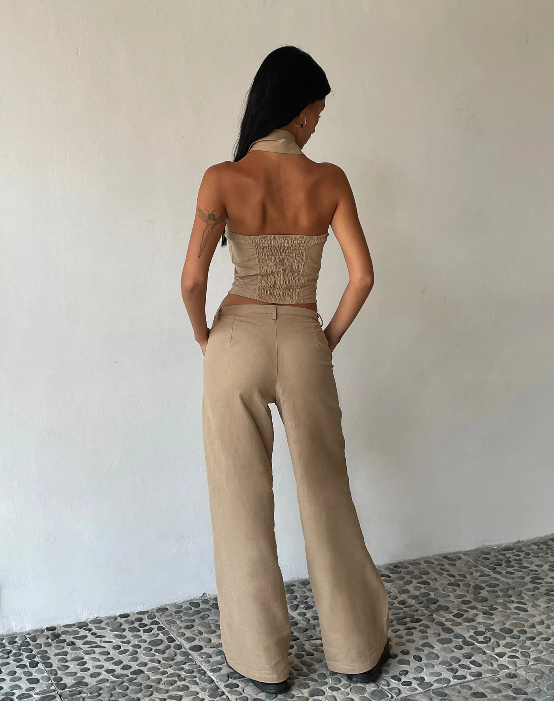 MOTEL X JACQUIE Jawi Trouser in Light Taupe