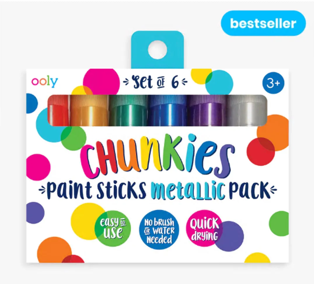 Ooly-  Chunkie Paint Sticks Metallic Pack (Set of 6)