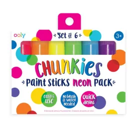 Ooly chunkies paint sticks - neon set of 6