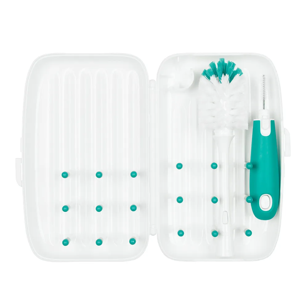 OXO TOT On-The-Go Drying Rack & Bottle Brush - Teal