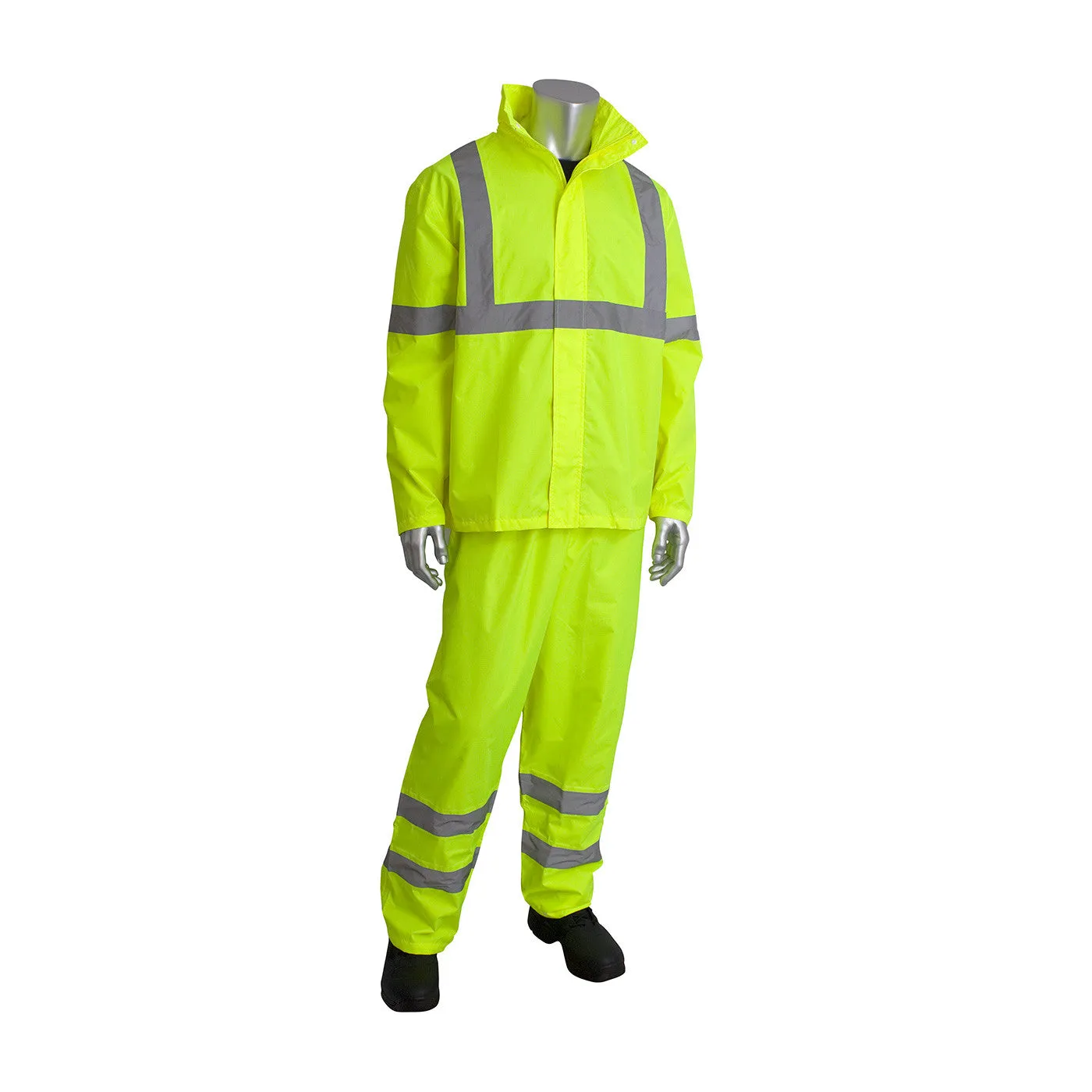 PIP 353-1000 Lightweight Waterproof ANSI Class 3 Hi-Vis Yellow Rainsuit