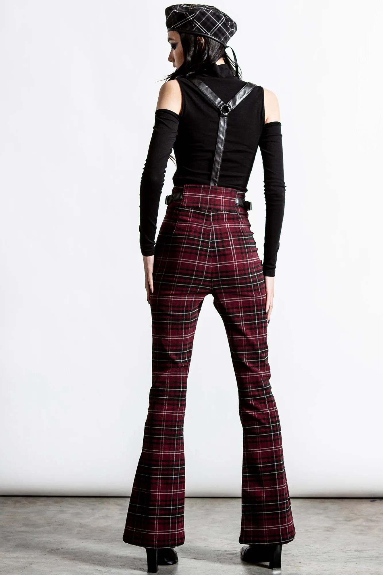 Prophet Of Doom Suspender Trousers [BLOOD TARTAN]