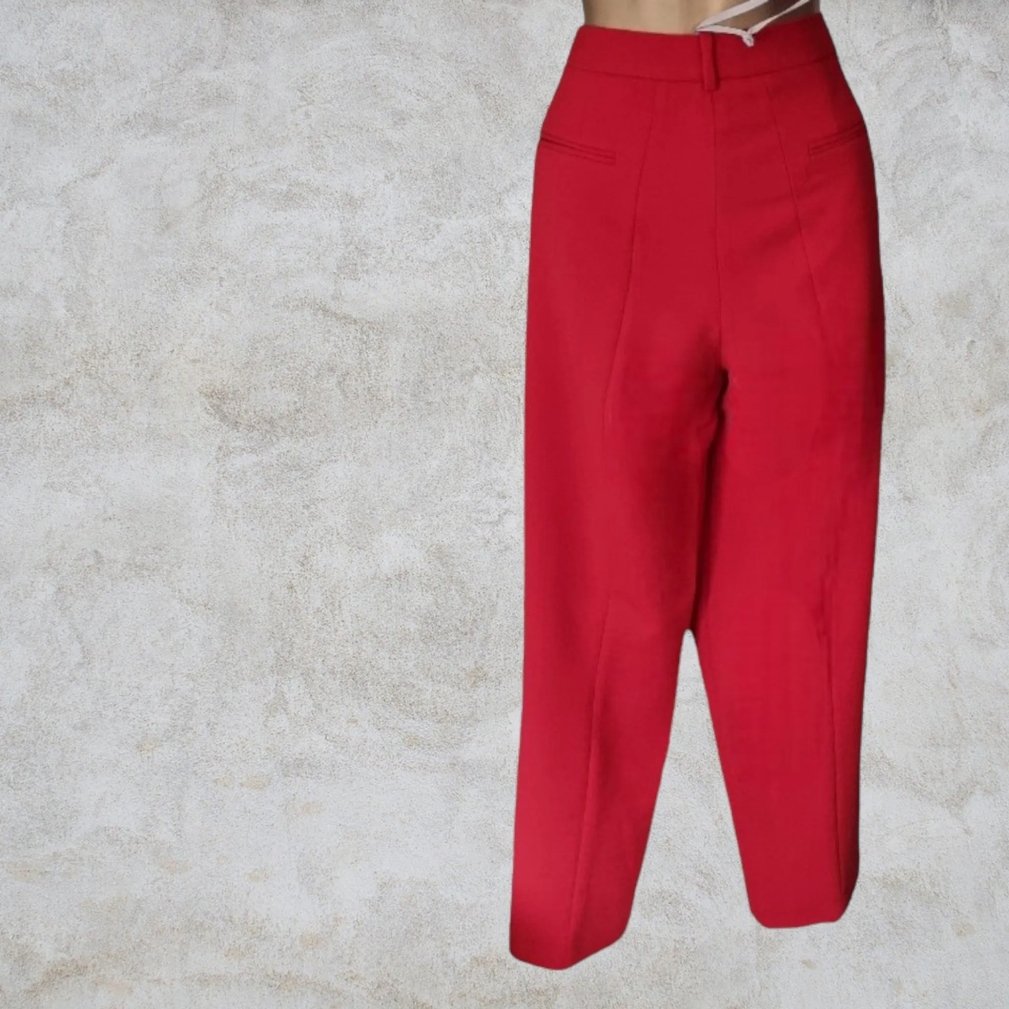 Pure Collection Red Women’s Straight Leg Regular Fit Trousers UK 18  US 14 EU 46 BNWT