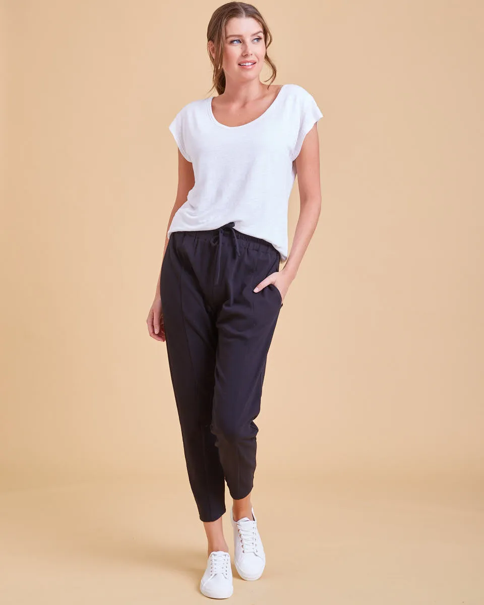 Relaxed Postpartum Pants - Black