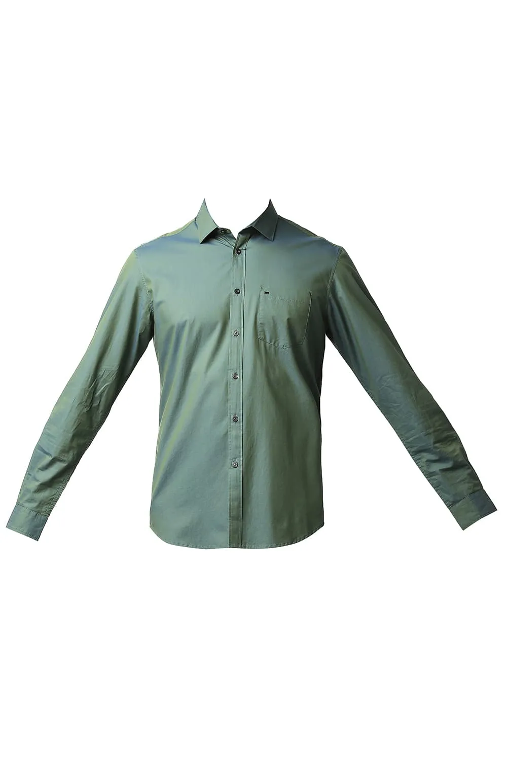 Slim Fit Cotton Chambray Shirt