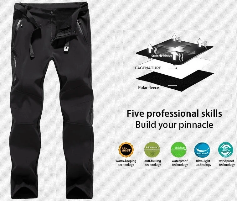 Windproof Waterproof Fleece Women's Hiking Pants - SF0223